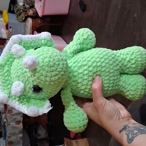 Green Dinosaur Plush Toy for Dogs